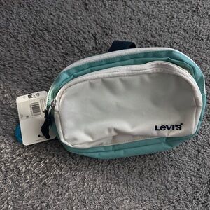Levi's Teal and White Belt Bag